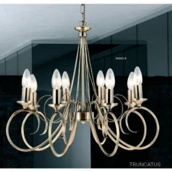 Luminaires Antiques-Luminaires Globo Lighting Suspension Globo TRUNCATUS Vieux laiton, 8 lumières