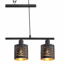 Luminaires Orientaux-Luminaires Globo Lighting Suspension Globo TUNNO Noir, 4 lumières