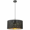 Lampes En Tissu-Luminaires Globo Lighting Suspension Globo TUXON Noir, 1 lumière