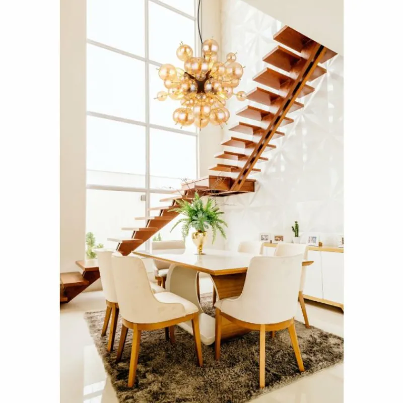 Luminaires Globo Lighting Suspension Globo UDO Noir, 6 lumières