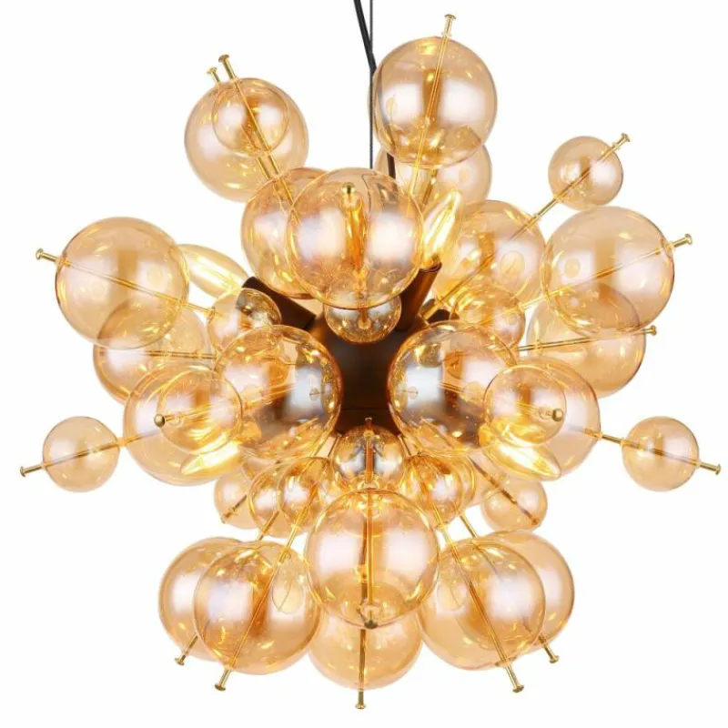 Luminaires Globo Lighting Suspension Globo UDO Noir, 6 lumières