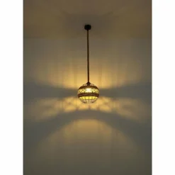 Style Boho-Chic-Luminaires Globo Lighting Suspension Globo ULLEU Brun, Noir, 1 lumière