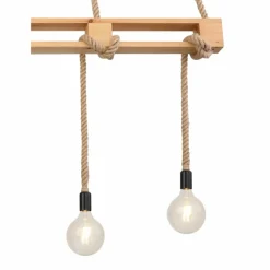 Style Boho-Chic-Luminaires Globo Lighting Suspension Globo ULLEU Brun, Noir, 4 lumières
