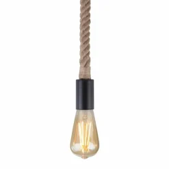 Lampes En Tissu-Luminaires Globo Lighting Suspension Globo ULLEU Noir, 1 lumière