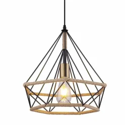 Lampes En Tissu-Luminaires Globo Lighting Suspension Globo ULLEU Noir, 1 lumière