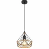 Style Boho-Chic-Luminaires Globo Lighting Suspension Globo ULLEU Noir, 1 lumière