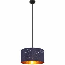 Lampes En Tissu-Luminaires Globo Lighting Suspension Globo URBAN Noir, 1 lumière