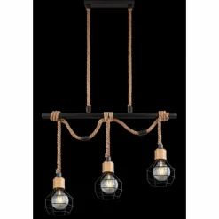 Luminaires Globo Lighting Suspension Globo VALERIE Brun, Noir, 3 lumières* Suspensions