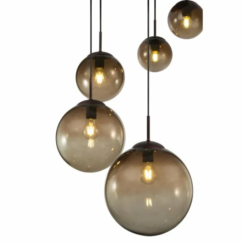 Luminaires Globo Lighting Suspension Globo VARUS Brun, 1 lumière