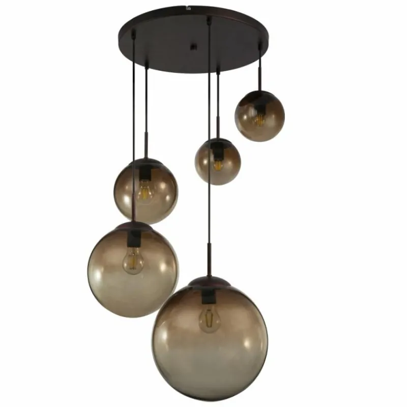 Luminaires Globo Lighting Suspension Globo VARUS Brun, 1 lumière