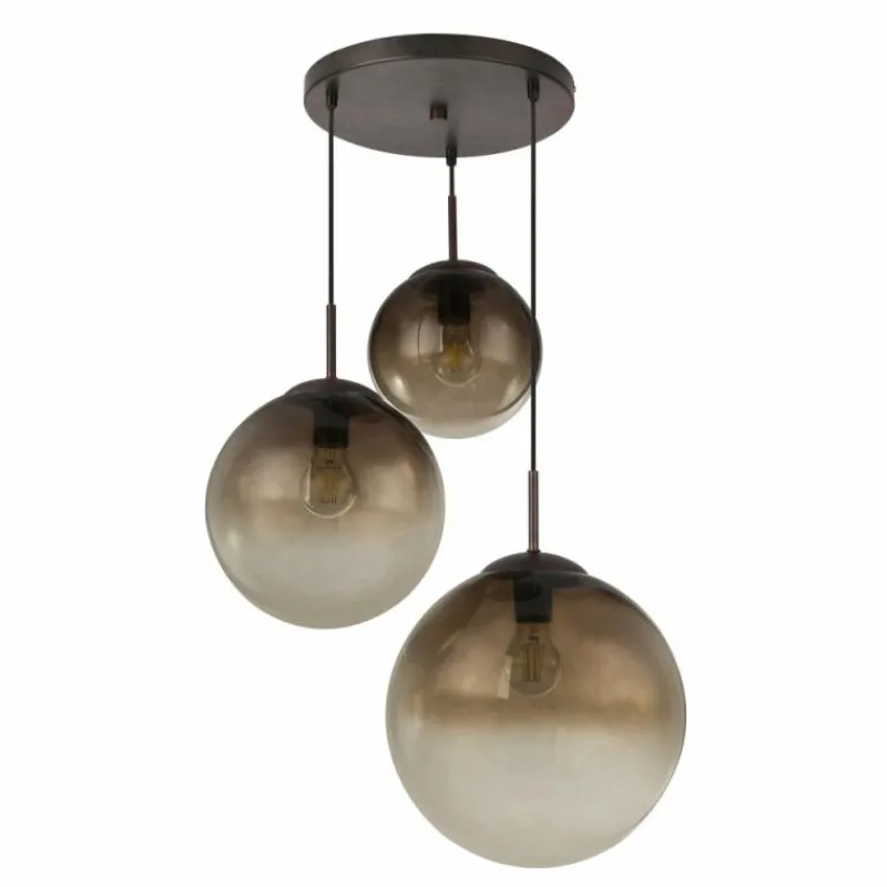Luminaires Globo Lighting Suspension Globo VARUS Brun, 1 lumière
