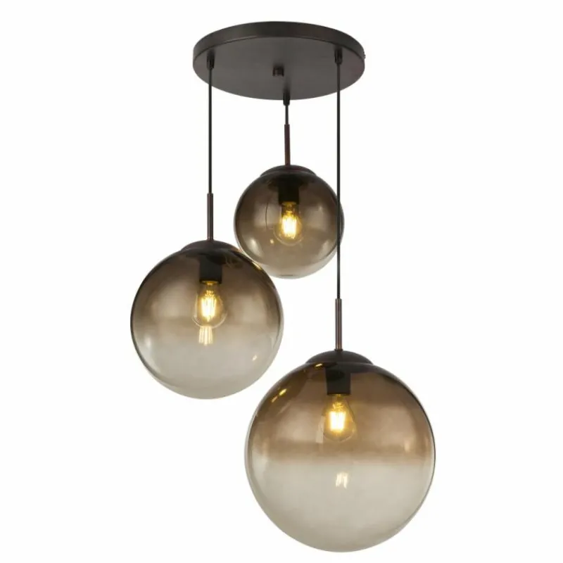 Luminaires Globo Lighting Suspension Globo VARUS Brun, 1 lumière