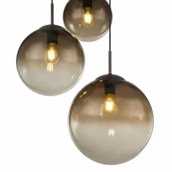 Luminaires Globo Lighting Suspension Globo VARUS Brun, 3 lumières