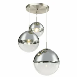 Luminaires Globo Lighting Suspension Globo VARUS Nickel mat, 3 lumières
