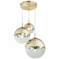 Luminaires Globo Lighting Suspension Globo VARUS Or, 3 lumières