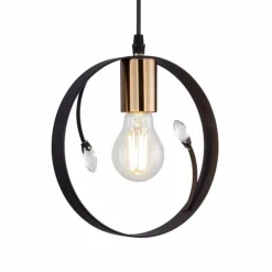 Luminaires Globo Lighting Suspension Globo VIGO Noir, 1 lumière* Suspensions