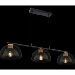 Luminaires Rustiques-Luminaires Globo Lighting Suspension Globo VITIANO Brun, Noir, 3 lumières