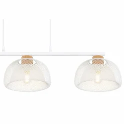 Luminaires Rustiques-Luminaires Globo Lighting Suspension Globo VITIANO Brun, Blanc, 3 lumières