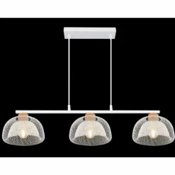 Luminaires Rustiques-Luminaires Globo Lighting Suspension Globo VITIANO Brun, Blanc, 3 lumières