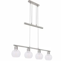 Luminaires Globo Lighting Suspension Globo WILLY Nickel mat, 4 lumières