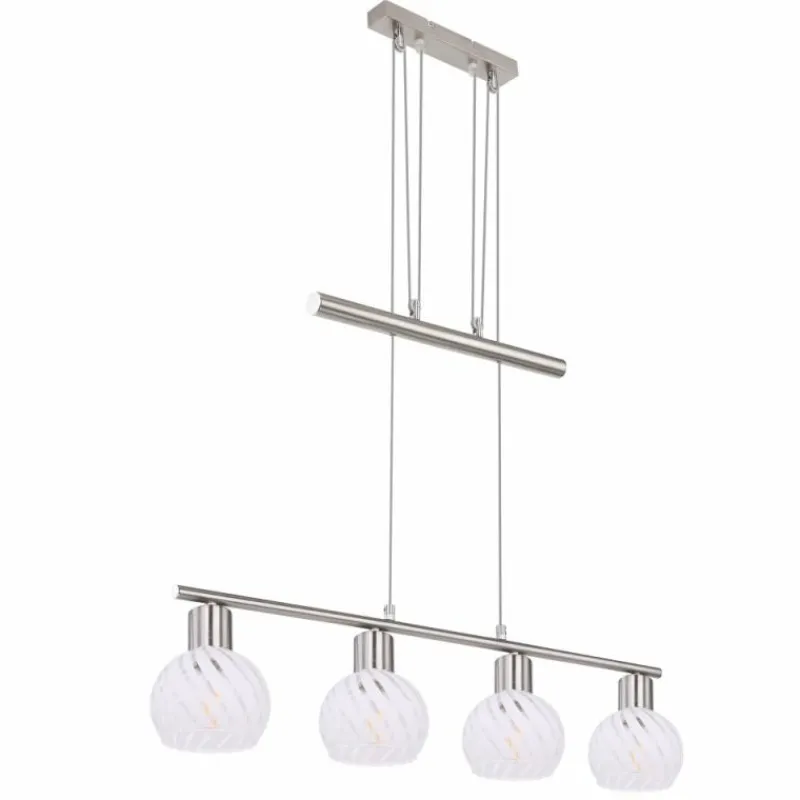 Luminaires Globo Lighting Suspension Globo WILLY Nickel mat, 4 lumières