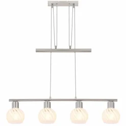 Luminaires Globo Lighting Suspension Globo WILLY Nickel mat, 4 lumières
