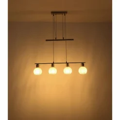 Luminaires Globo Lighting Suspension Globo WILLY Nickel mat, 4 lumières