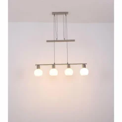 Luminaires Globo Lighting Suspension Globo WILLY Nickel mat, 4 lumières