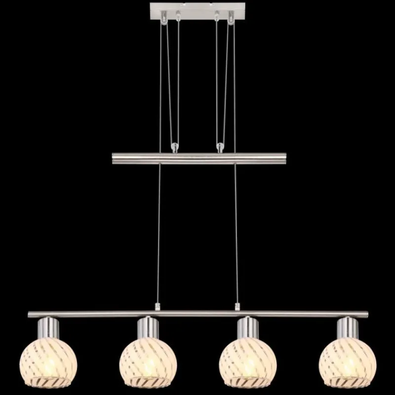 Luminaires Globo Lighting Suspension Globo WILLY Nickel mat, 4 lumières