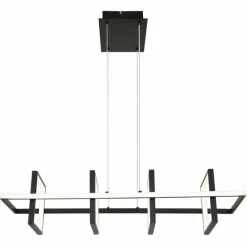 Luminaires Globo Lighting Suspension Globo WOLFHARD LED Noir, 1 lumière, Télécommandes* Éclairage Led