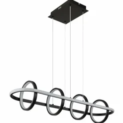 Luminaires Globo Lighting Suspension Globo WOLFHARD LED Noir, 1 lumière, Télécommandes* Éclairage Led