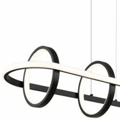 Luminaires Globo Lighting Suspension Globo WOLFHARD LED Noir, 1 lumière, Télécommandes* Éclairage Led