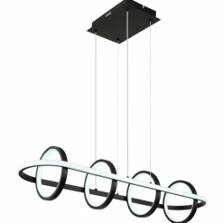 Luminaires Globo Lighting Suspension Globo WOLFHARD LED Noir, 1 lumière, Télécommandes* Éclairage Led
