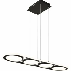 Luminaires Globo Lighting Suspension Globo WOLFHARD LED Noir, 1 lumière, Télécommandes* Éclairage Led
