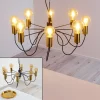Luminaires Rustiques-hofstein Suspension Gnarp Noir doré, 8 lumières