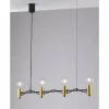Luminaires Rustiques-Luce Design Suspension Gnarp Noir doré, 4 lumières