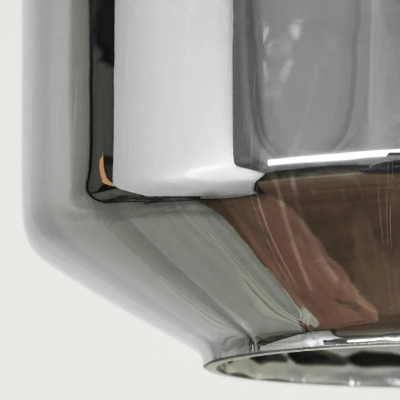 Suspension Verre Fumé-hofstein Suspension Gondim Noir, 4 lumières