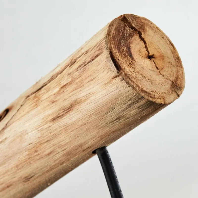 hofstein Suspension Gondo Bois clair, Noir, 4 lumières