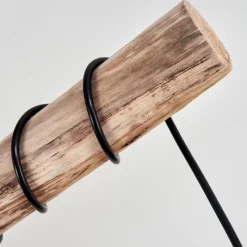 Lampes Vintages & Rétros-hofstein Suspension Gondo Bois clair, Noir, 6 lumières