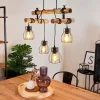 Lampes Vintages & Rétros-hofstein Suspension Gondo Bois foncé, Noir, 4 lumières