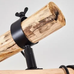 Lampes Vintages & Rétros-hofstein Suspension Gondo Bois foncé, Noir, 4 lumières