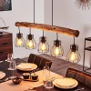 Lampes Industrielles-hofstein Suspension Gondo Brun, Noir, 5 lumières