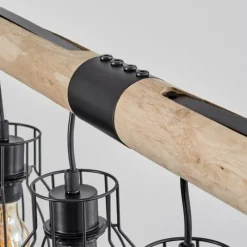 Lampes En Bois-hofstein Suspension Gondo Écru, 8 lumières