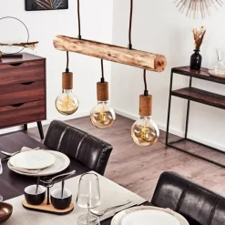 Luminaires Rustiques-hofstein Suspension Gondo Rouille, 3 lumières