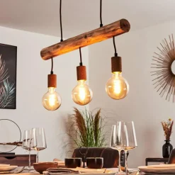 Luminaires Rustiques-hofstein Suspension Gondo Rouille, 3 lumières