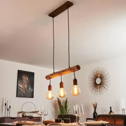 Luminaires Rustiques-hofstein Suspension Gondo Rouille, 3 lumières