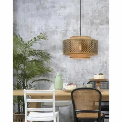 Style Boho-Chic-Good & Mojo Suspension BHUTAN Noir, 1 lumière