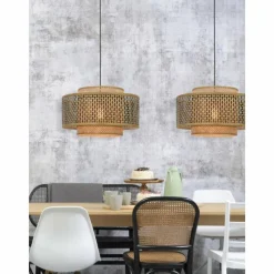 Style Boho-Chic-Good & Mojo Suspension BHUTAN Noir, 1 lumière