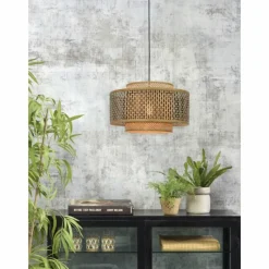 Style Boho-Chic-Good & Mojo Suspension BHUTAN Noir, 1 lumière