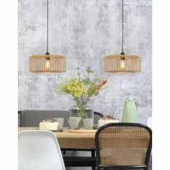 Style Boho-Chic-Good & Mojo Suspension BROMO Écru, 1 lumière